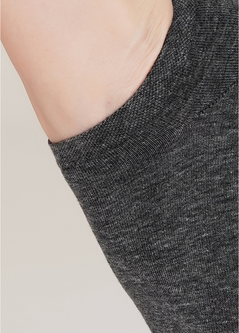 Женские короткие носки (2 пары) WS1 CLASSIC dark grey melange (серый)