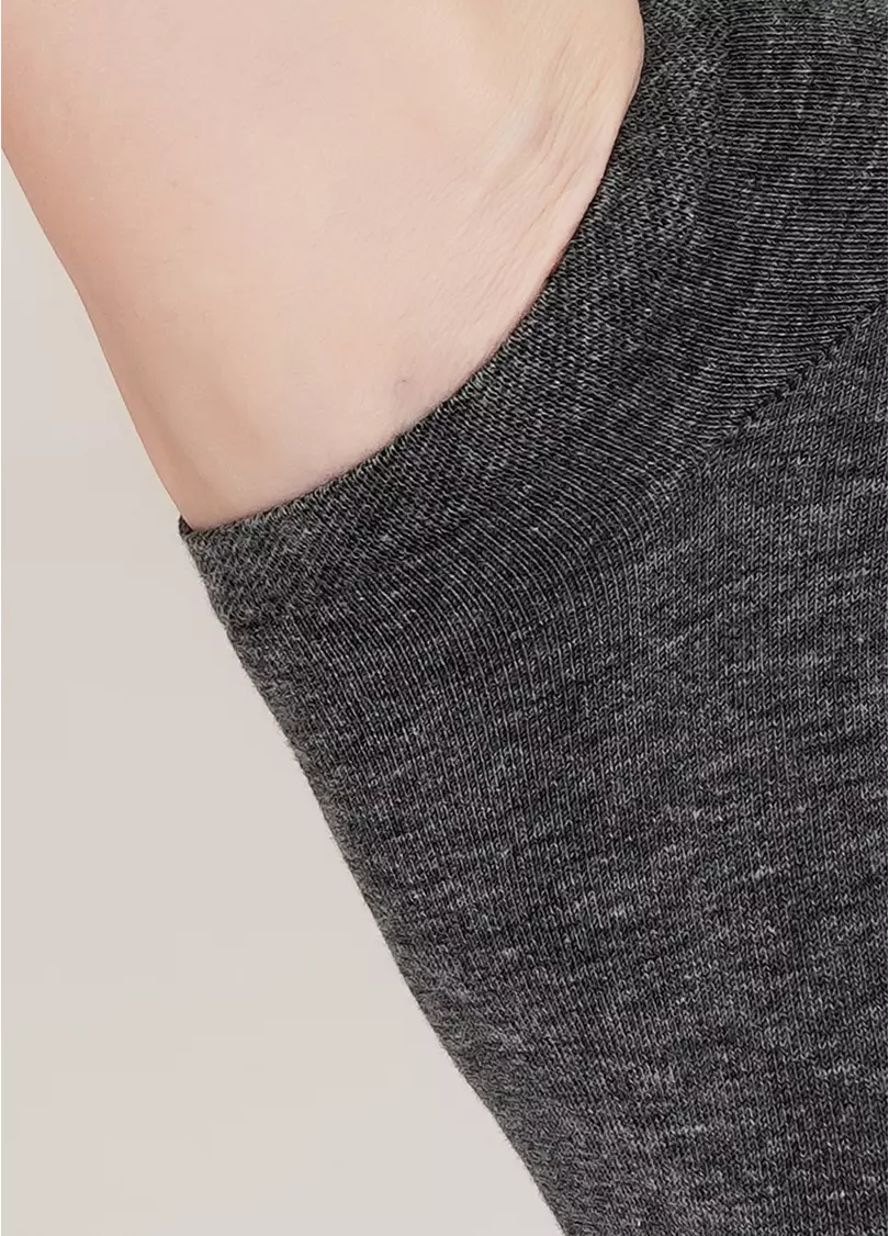 Женские короткие носки (2 пары) WS1 CLASSIC dark grey melange (серый)