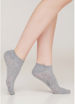Женские короткие носки (2 пары) WS1 CLASSIC light grey melange (меланж)