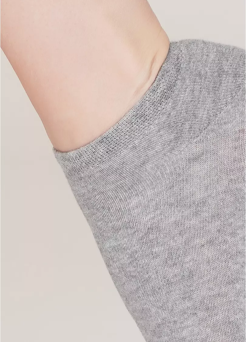 Женские короткие носки (2 пары) WS1 CLASSIC light grey melange (меланж)