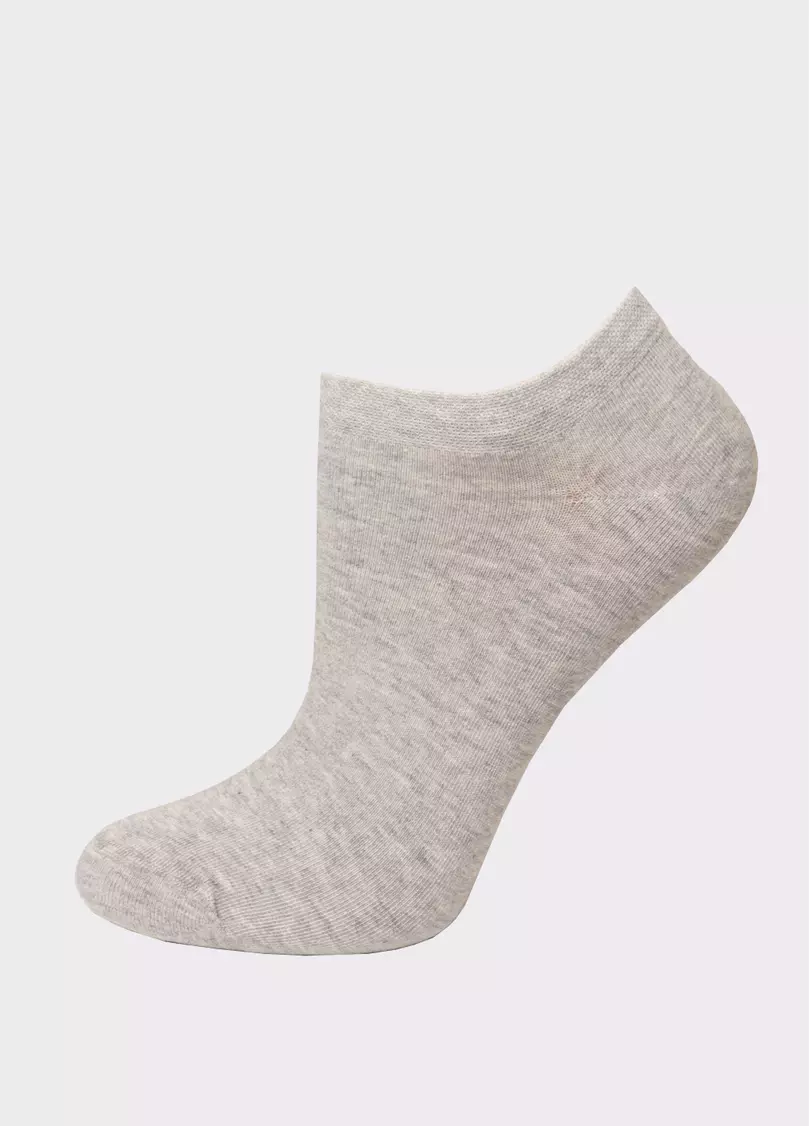 Женские короткие носки (2 пары) WS1 CLASSIC light grey melange (меланж)