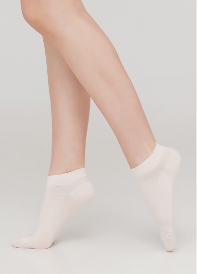 Женские короткие носки (2 пары) WS1 CLASSIC panna (белый)
