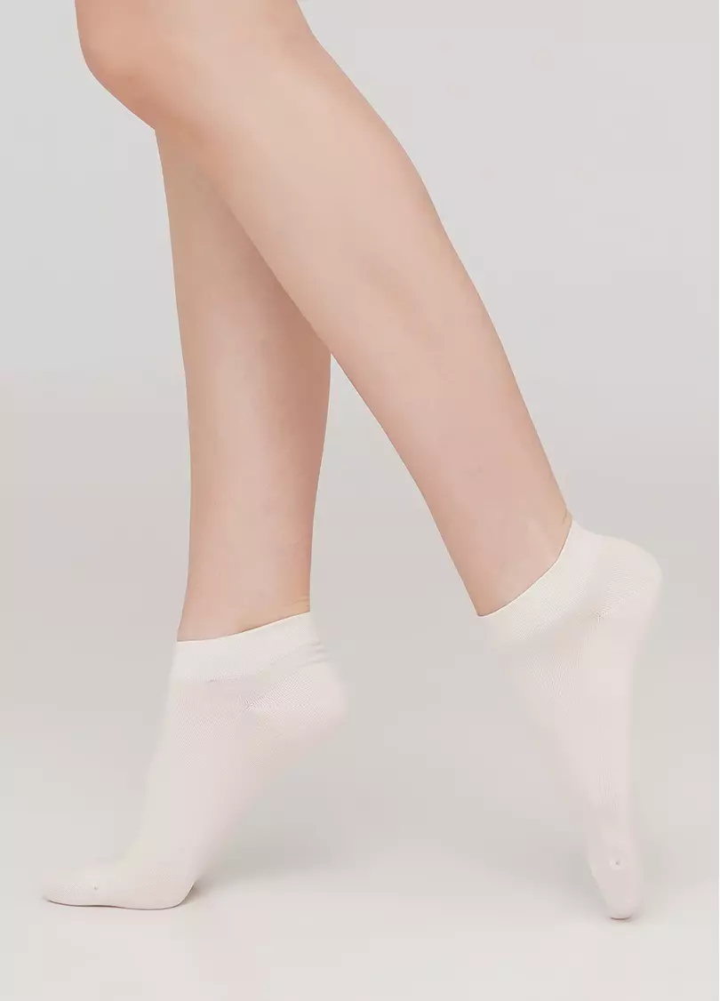 Женские короткие носки (2 пары) WS1 CLASSIC panna (белый)