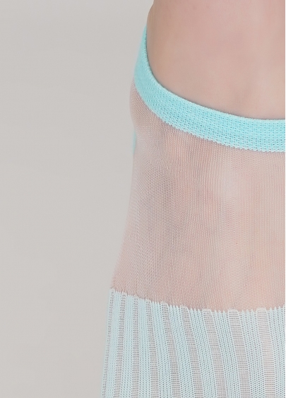 Короткие женские носки прозрачные WS1 CRISTAL 028 light mint (зеленый)