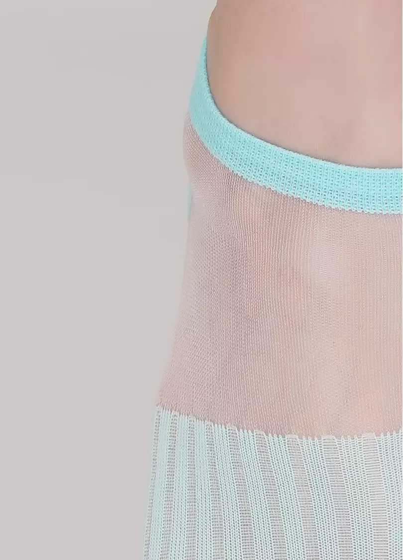 Короткие женские носки прозрачные WS1 CRISTAL 028 light mint (зеленый)