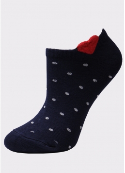 Короткі шкарпетки в горошок WS1 FASHION 042 navy (синій)