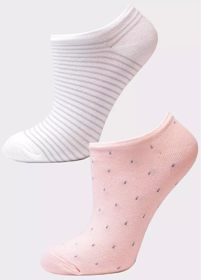 Женские короткие носки (2 пары) WS1 FASHION 046 + WS1 LUREX 009