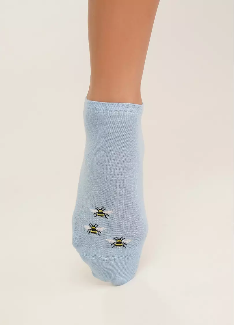 Носки с пчелами комплект из 2-х пар WS1 FASHION SET 2401 (пак х2) baby blue/light yellow (голубой/желтый)