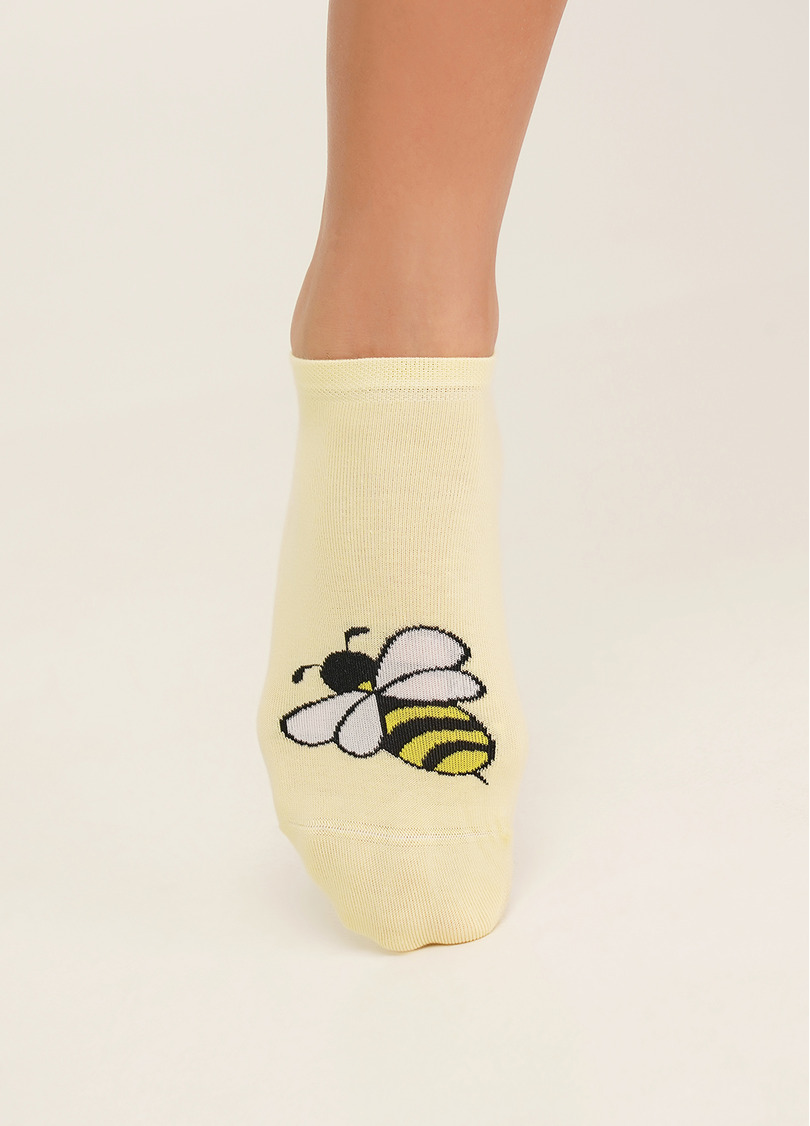 Носки с пчелами комплект из 2-х пар WS1 FASHION SET 2401 (пак х2) baby blue/light yellow (голубой/желтый)