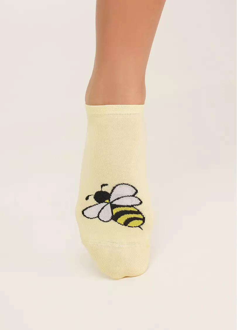 Носки с пчелами комплект из 2-х пар WS1 FASHION SET 2401 (пак х2) baby blue/light yellow (голубой/желтый)