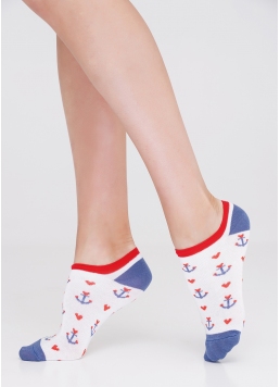 Короткі жіночі шкарпетки WS1 MARINE 009 bianco (білий)