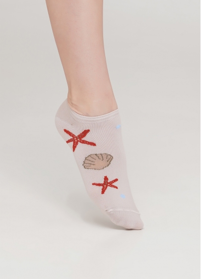 Жіночі короткі шкарпетки WS1 MARINE 010 (бежевий)