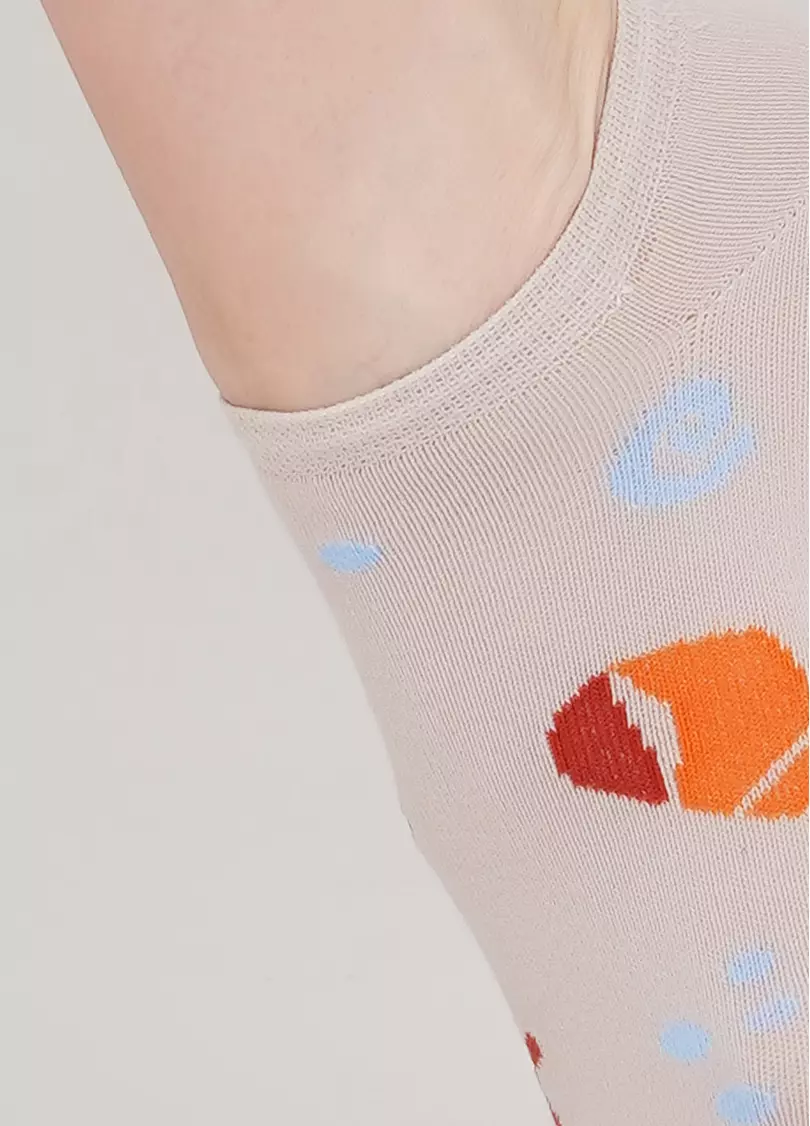 Женские короткие носки WS1 MARINE 010 (бежевый)