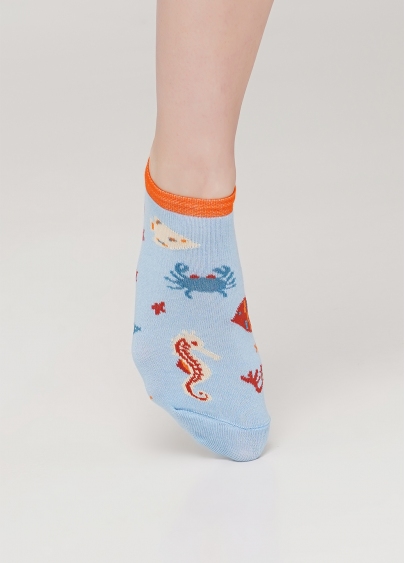 Жіночі короткі шкарпетки WS1 MARINE 011 (блакитний)