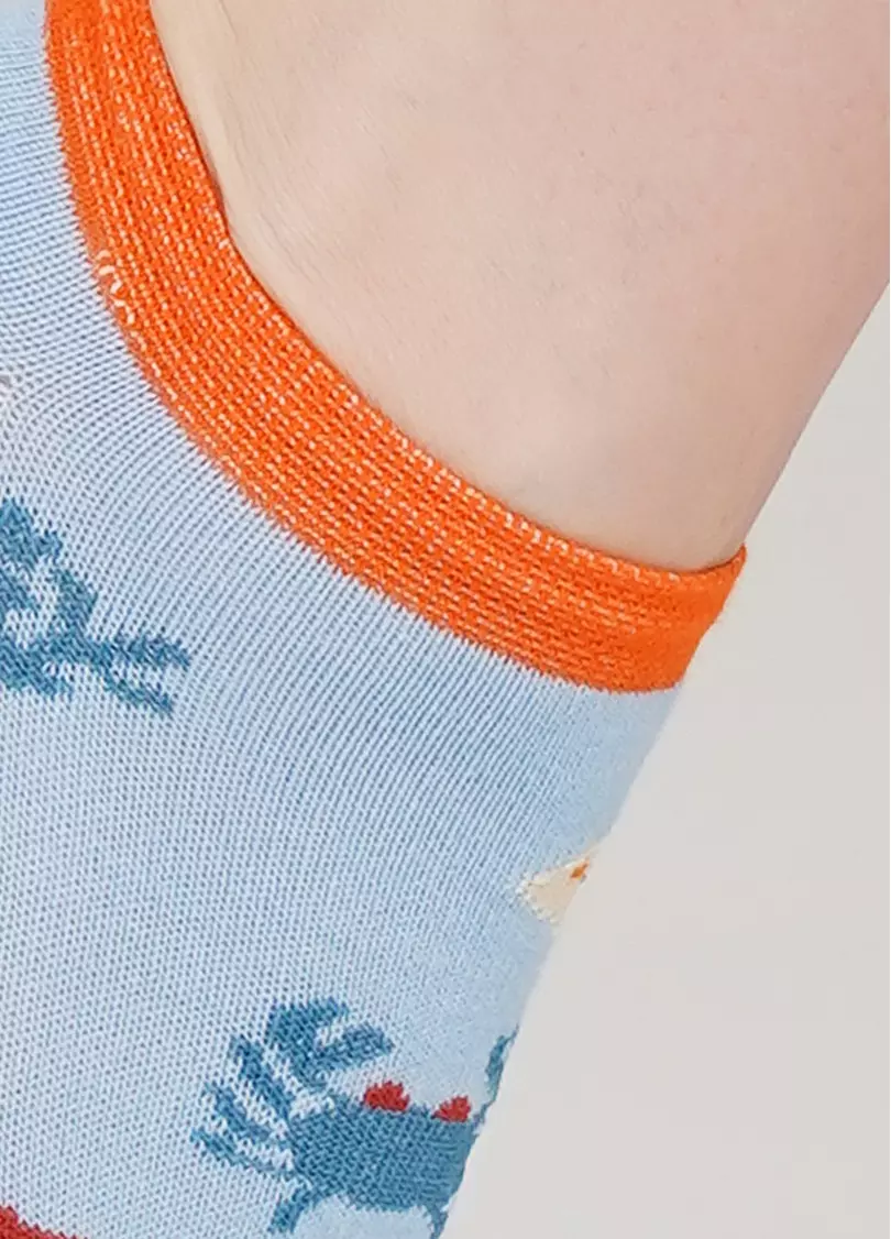 Женские короткие носки WS1 MARINE 011 (голубой)