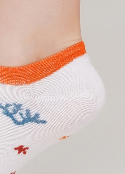Жіночі короткі шкарпетки WS1 MARINE 011 (білий)