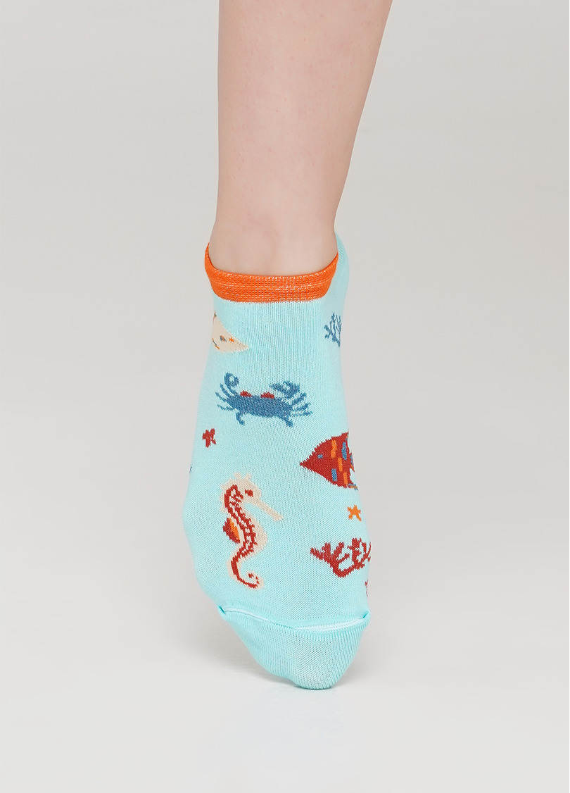 Жіночі короткі шкарпетки WS1 MARINE 011 (м'ятний)