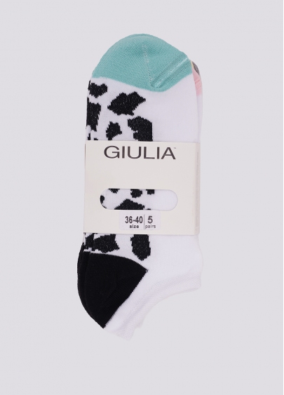 Короткі шкарпетки з анімалістичним малюнком набір з 5 пар WS1 SET 5 white (білий)