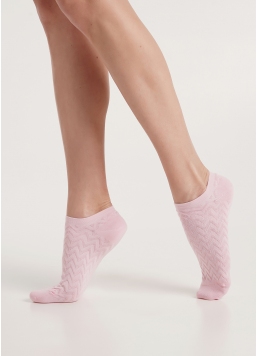 Жіночі шкарпетки короткі WS1 SOFT BACKGROUND 002 pearl (рожевий)
