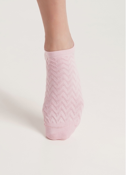 Женские носки короткие WS1 SOFT BACKGROUND 002 pearl (розовый)