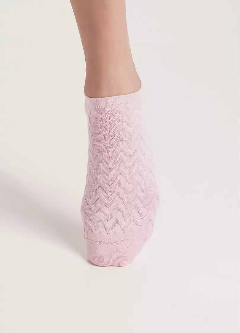 Женские носки короткие WS1 SOFT BACKGROUND 002 pearl (розовый)