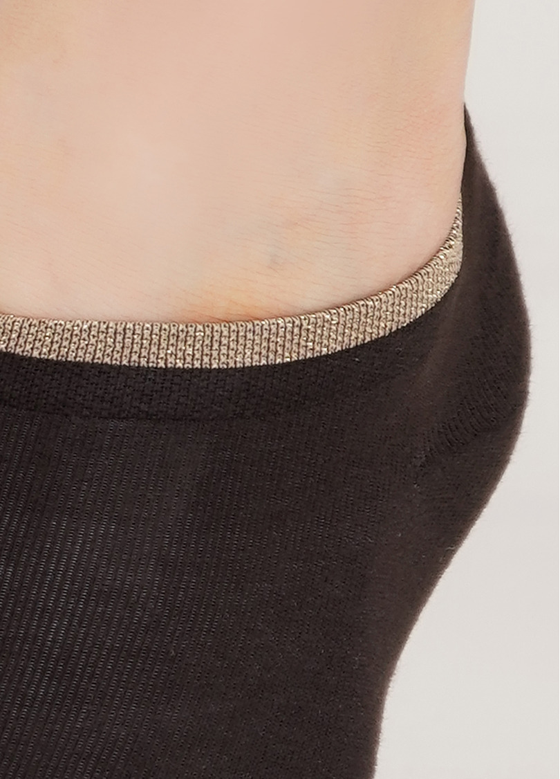 Шкарпетки з бавовни з блискучими сердечками WS1 SOFT LUREX 001 (WS1 PREMIUM LUREX 001) caffe (коричневий)