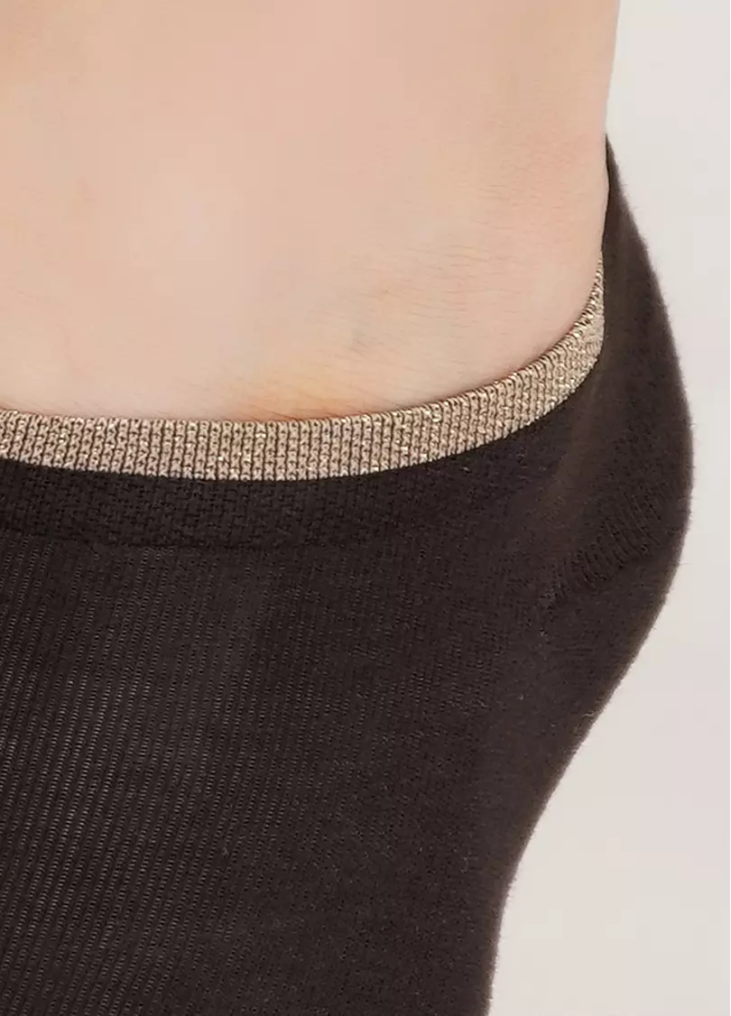 Носки из хлопка с блестящими сердечками WS1 SOFT LUREX 001 (WS1 PREMIUM LUREX 001) caffe (коричневый)