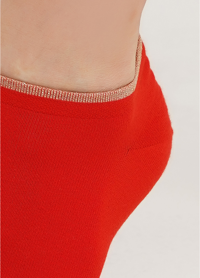 Шкарпетки з бавовни з блискучими сердечками WS1 SOFT LUREX 001 (WS1 PREMIUM LUREX 001) red (червоний)