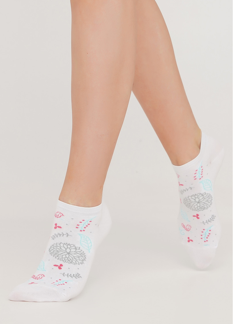 Бавовняні шкарпетки з блискучим візерунком WS1 SOFT LUREX 003 (WS1 PREMIUM LUREX 003) bianco (білий)