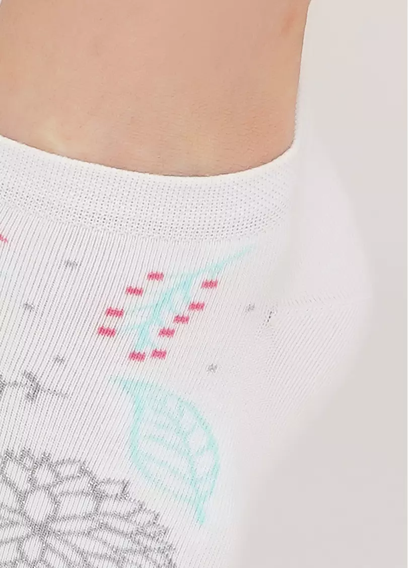 Хлопковые носки с блестящим узором WS1 SOFT LUREX 003 (WS1 PREMIUM LUREX 003) bianco (белый)