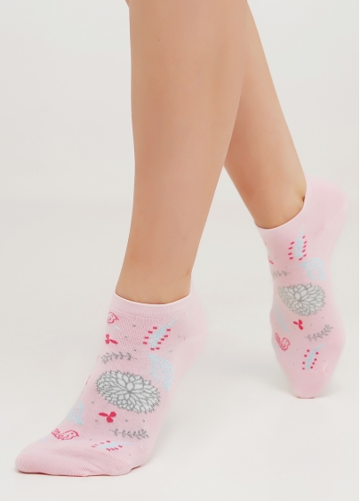 Хлопковые носки с блестящим узором WS1 SOFT LUREX 003 (WS1 PREMIUM LUREX 003) pearl (розовый)