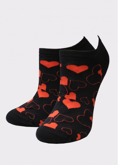 Шкарпетки короткі жіночі WS1 SOFT VALENTINE 003 black (чорний)