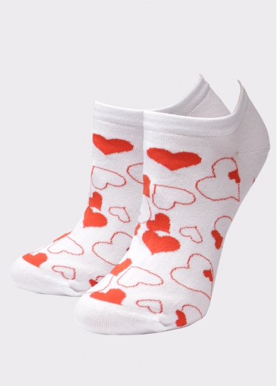 Шкарпетки короткі жіночі WS1 SOFT VALENTINE 003 white (білий)
