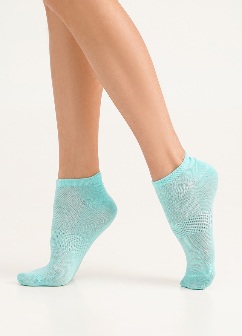 Короткі шкарпетки з високою п'ятою WS1 SUMMER SPORT 001 light mint (зелений)