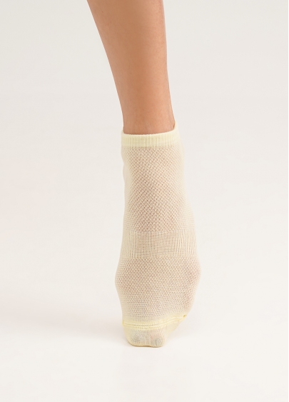 Короткие носки с высокой пяткой WS1 SUMMER SPORT 001 light yellow (желтый)