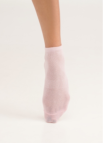 Короткие носки с высокой пяткой WS1 SUMMER SPORT 001 pearl (розовый)