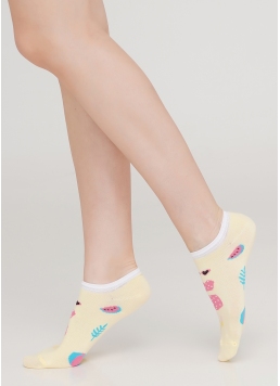 Шкарпетки короткі з тропічним малюнком WS1 TROPIC 002 (жовтий)