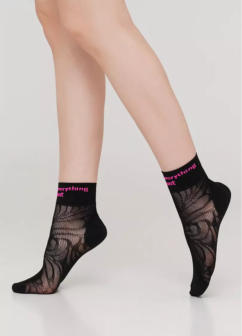 Женские короткие спортивные носки WS2 AIR PA 009 nero (черный)