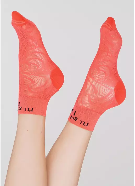 Жіночі короткі спортивні шкарпетки WS2 AIR PA 009 orange neon (помаранчевий)