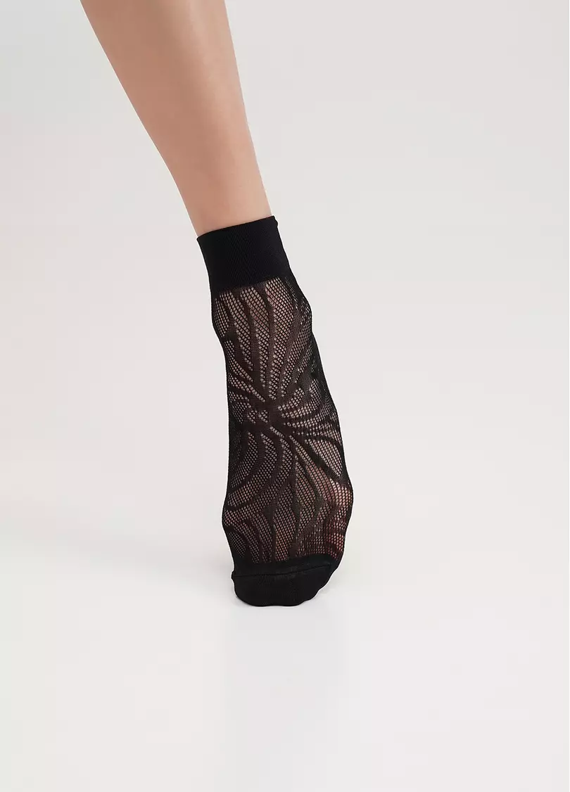 Шкарпетки з ажурним візерунком сітка WS2 AIR PA 010 black (чорний)