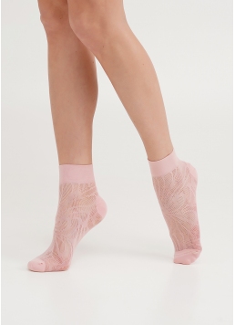 Шкарпетки з ажурним візерунком сітка WS2 AIR PA 010 blossom (рожевий)