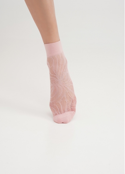 Носки с ажурным узором сетка WS2 AIR PA 010 blossom (розовый)