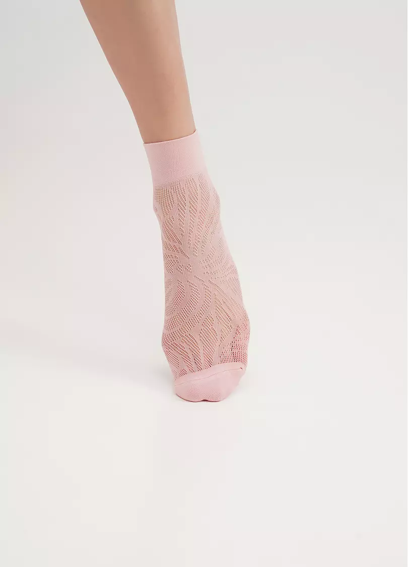 Шкарпетки з ажурним візерунком сітка WS2 AIR PA 010 blossom (рожевий)