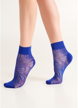 Носки с ажурным узором сетка WS2 AIR PA 010 bright blue (синий)