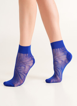 Носки с ажурным узором сетка WS2 AIR PA 010 bright blue (синий)