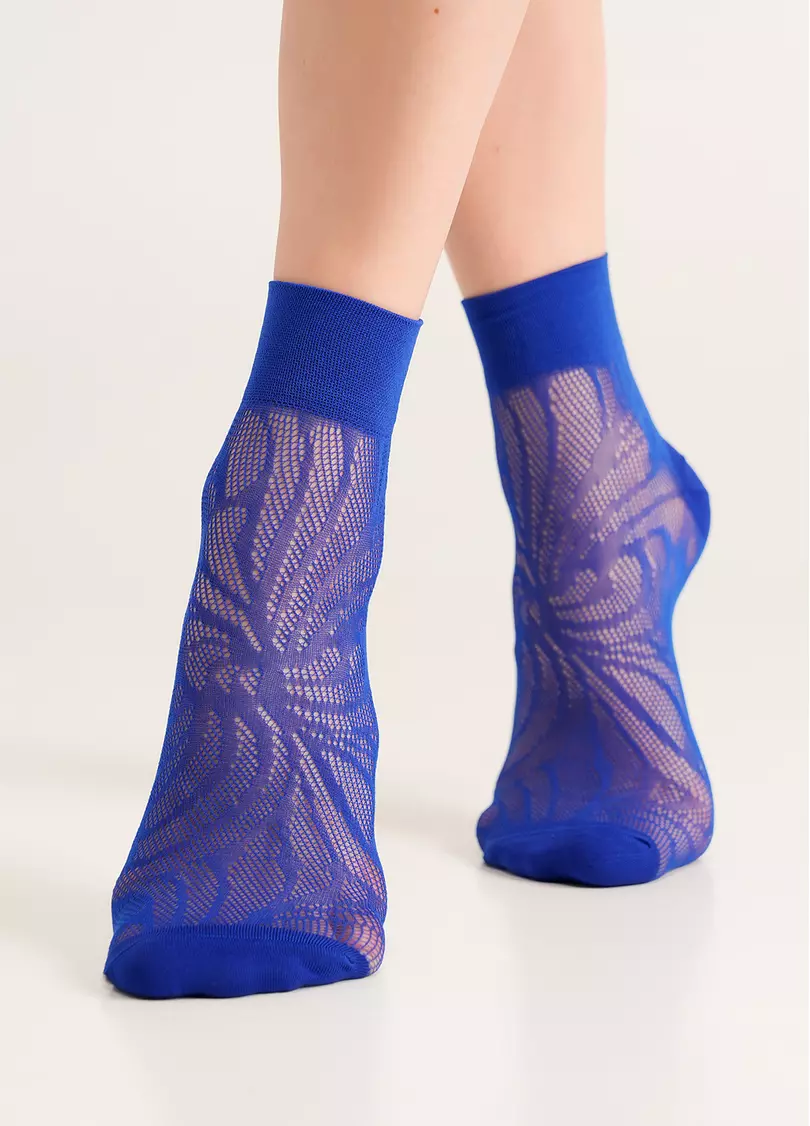 Шкарпетки з ажурним візерунком сітка WS2 AIR PA 010 bright blue (синій)