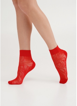 Шкарпетки з ажурним візерунком сітка WS2 AIR PA 010 risk red (червоний)