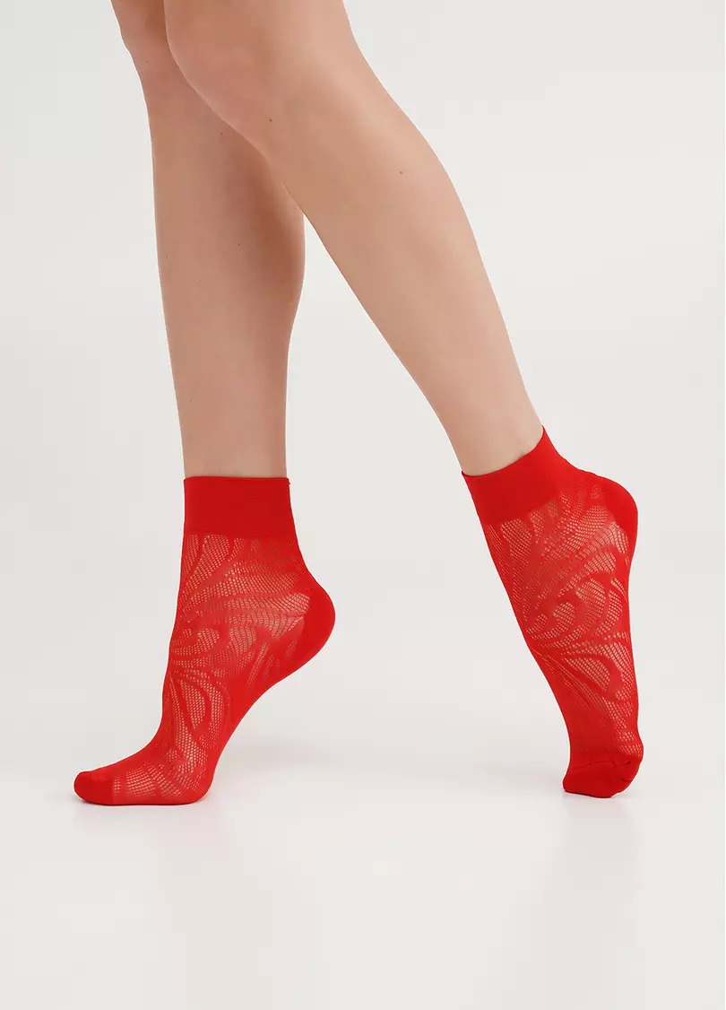 Шкарпетки з ажурним візерунком сітка WS2 AIR PA 010 risk red (червоний)
