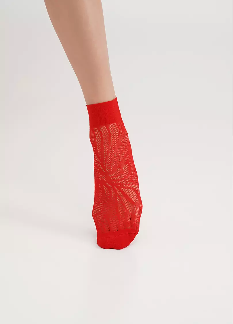 Шкарпетки з ажурним візерунком сітка WS2 AIR PA 010 risk red (червоний)