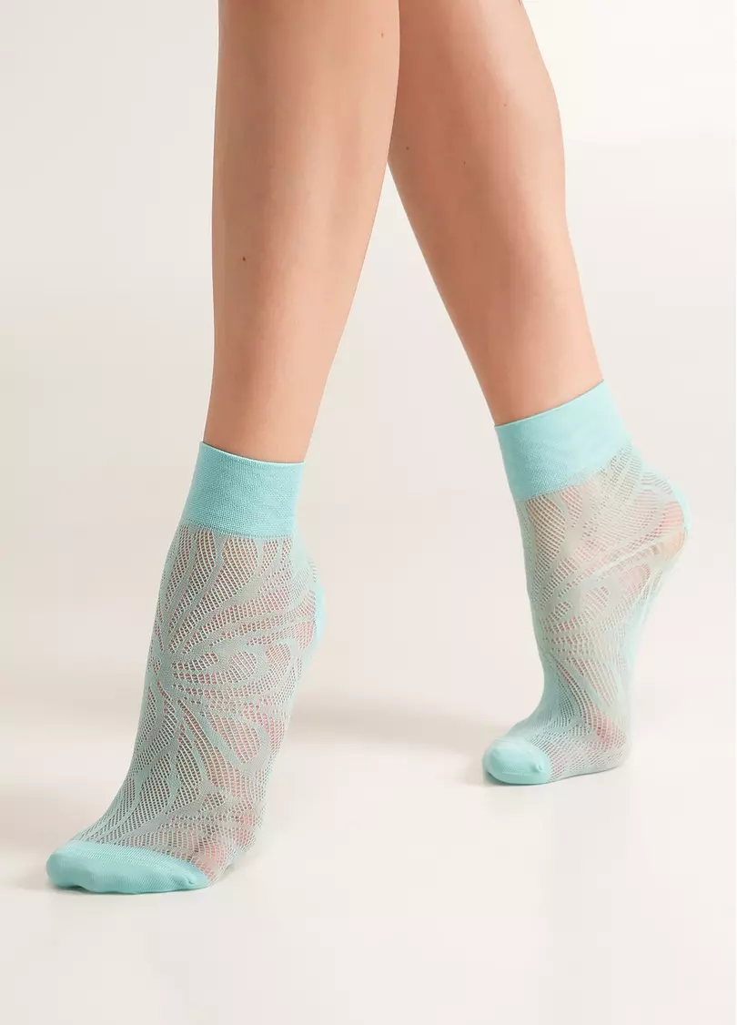 Шкарпетки з ажурним візерунком сітка WS2 AIR PA 010 tanager turquoise (зелений)
